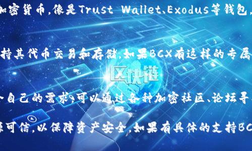 数字钱包的选择常常是加密货币投资者和使用者关心的一个话题。如果你在寻找支持BCX（区块链项目） 的数字钱包，可以考虑以下建议：

### 1. 查找官方网站和社区
保持关注BCX的官方网站和官方社交媒体账户，通常可以获取最新的消息以及官方推荐的钱包。

### 2. 受欢迎的多币种钱包
一些用户友好且受欢迎的多币种钱包通常会快速支持新兴加密货币。像是Trust Wallet、Exodus等钱包，提供了丰富的功能，同时也支持多种链上的代币。

### 3. 专属钱包
一些特定区块链项目可能会有自己的官方钱包，专门用于支持其代币交易和存储。如果BCX有这样的专属钱包，使用其官方推荐的工具会更加安全。

### 4. 研究和选择
在选择钱包时，务必要研究其安全性、用户评价以及是否符合自己的需求。可以通过各种加密社区、论坛寻找更多用户体验的分享。

请确保在选择数字钱包时，始终保持谨慎，确保所选钱包来源可信，以保障资产安全。如果有具体的支持BCX的数字钱包推荐，最好查看其官方文档以获取最新的信息。