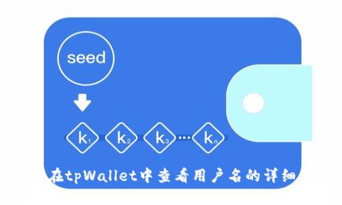 如何在tpWallet中查看用户名的详细指南